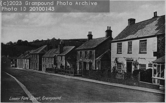 Picture of Lower Fore Street c 1920s/30s