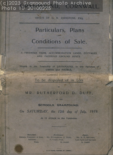 Picture of Property sale catalogue of July 1919 