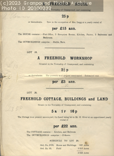Picture of Property Sale 1919: Lots 18 - 20 Fore Street north