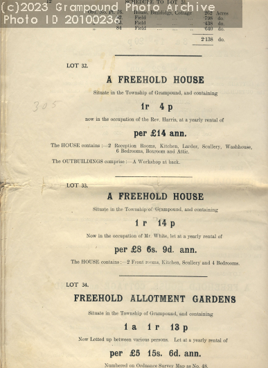 Picture of Property sale 1919:lots 31-34