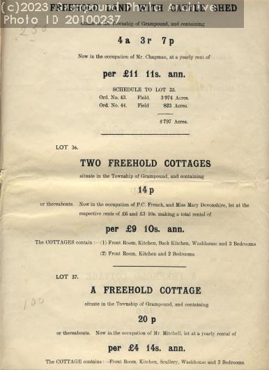 Picture of Property sale 1919:lots 35-37