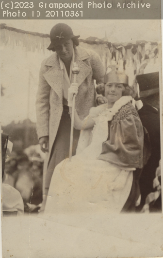 Picture of Grampound's First Carnival Queen 1937