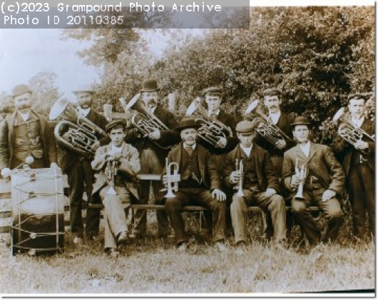 Picture of Grampound Town Band in the late 19th century