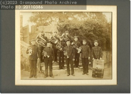 Picture of Grampound Town Band in the late 19th century