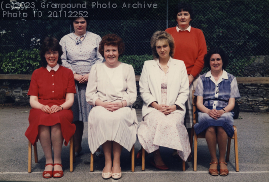Picture of Grampound school staff 1986