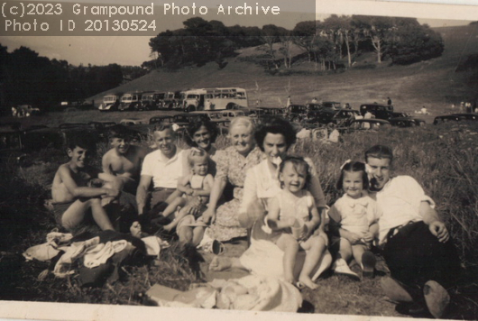 Picture of Biddick Family at Caerhayes 1951