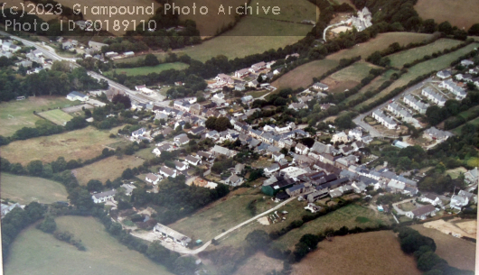 Picture of aerial view of Grampound showing Fore Street, Mano