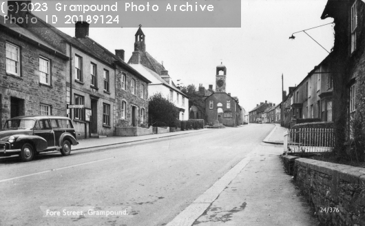 Picture of Fore Street showing the old police house