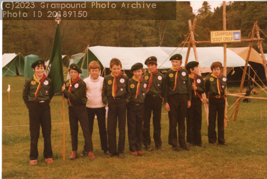 Picture of Grampound scouts early 1980s
